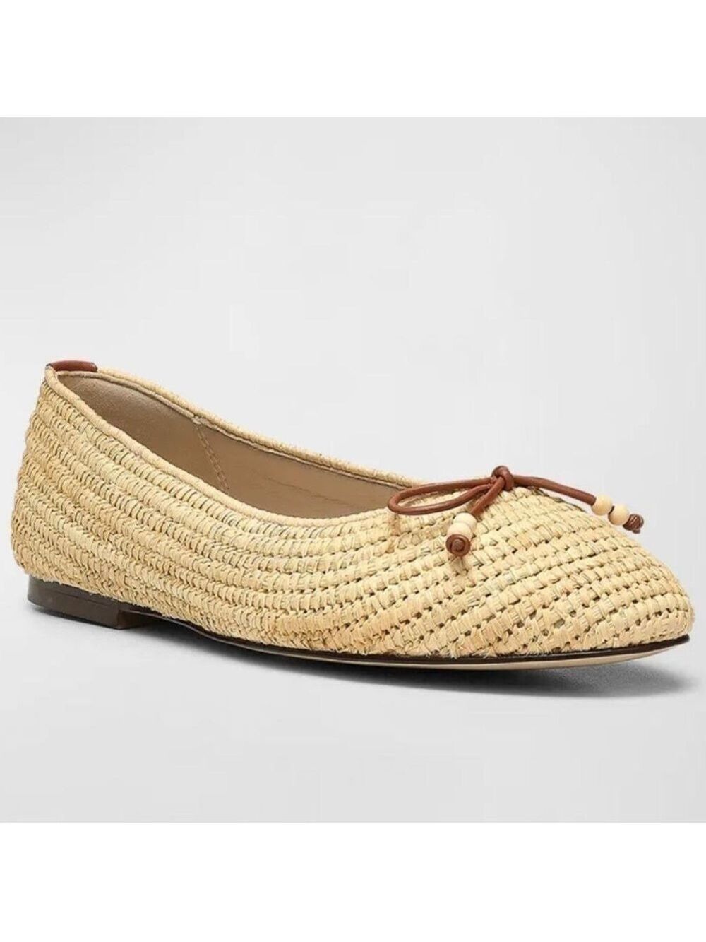 Joie Aimee Woven Raffia Ballerina Flats - NWT